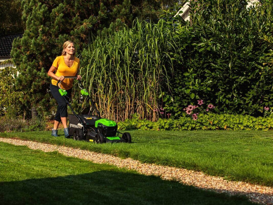 Газонокосилка аккумуляторная GREENWORKS GD40LM46SP (2506807) [40В, без акб и з/у]