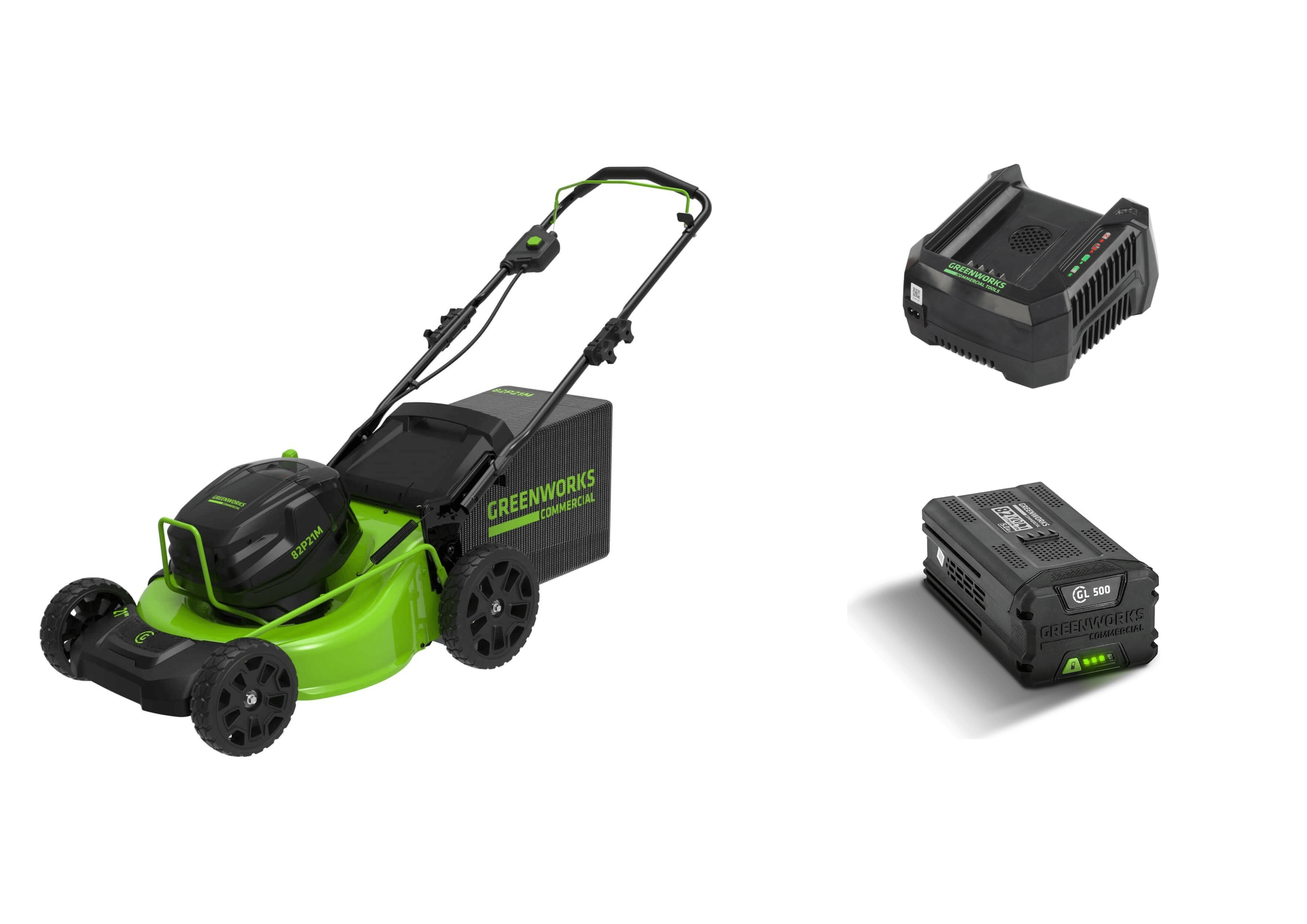 Газонокосилка аккумуляторная GREENWORKS GC82LM51SP2K2 (2515907UB) [82В, 1х5.0 Ач, з/у]