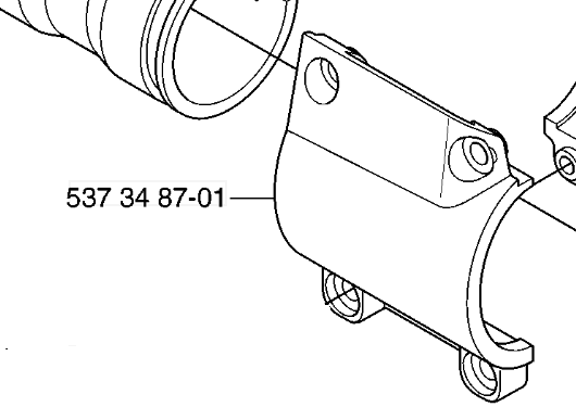 Крепление руля HUSQVARNA 5373487-01 для Husqvarna 335FR, верхняя часть