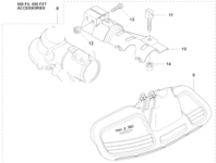 Кожух защитный HUSQVARNA 5441074-02 для кустореза 555RXT