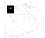 Кожух защитный HUSQVARNA 5372973-01 с крепежом для 343/345/545FR/FX/R/RX