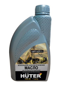 Масло 4-х тактное HUTER 10W40, синтетическое всесезонное, 1л. (73/8/1/1)