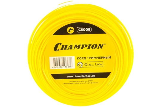 Леска триммерная CHAMPION Round 1.6х90м (C5009)