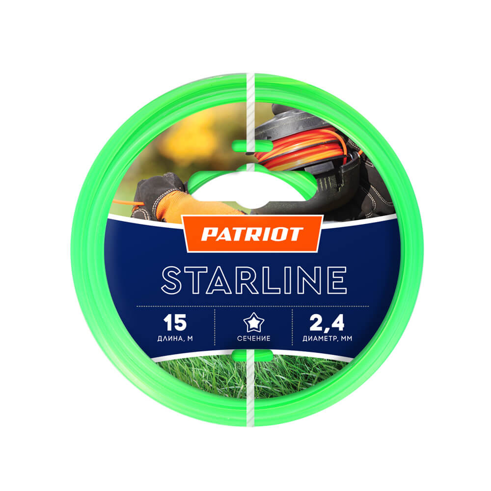 Леска триммерная PATRIOT Starline 2.4х15м (805201061)