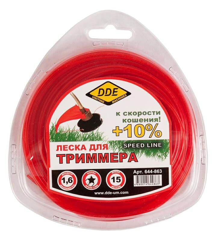 Леска триммерная DDE Speed Line 1.6х15м (644-863)