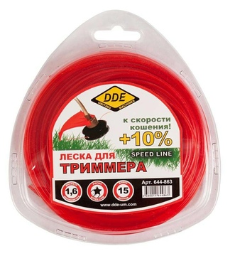 Леска триммерная DDE Speed Line 1.6х15м (644-863)