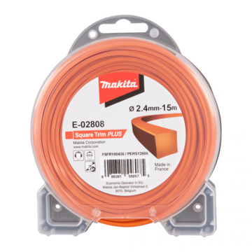 Леска триммерная MAKITA 2.4x15м (E-02808)