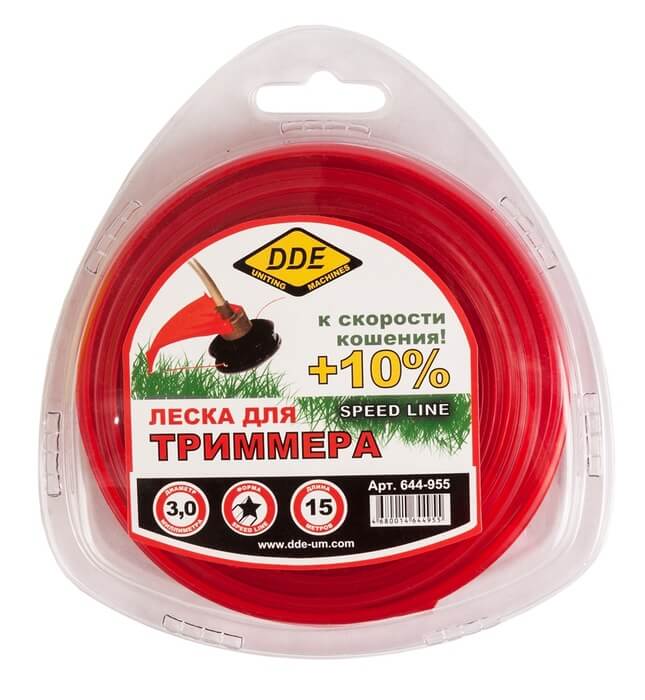 Леска триммерная DDE Speed line 3.0x15м (644-955)