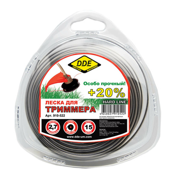 Леска триммерная DDE Hard line 2.7х15м (910-522)