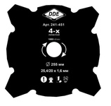 Нож DDE 4Т 255х25.4/20мм (241-451)