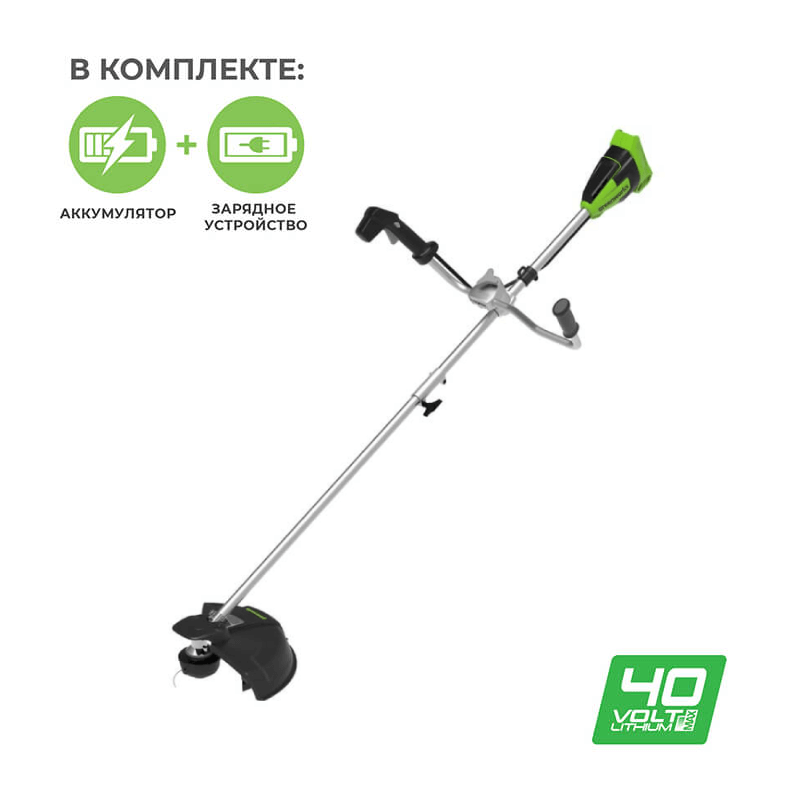Триммер аккумуляторный GREENWORKS GD40BCB (2105707UG) [40В, 1х5.0 Ач, з/у]
