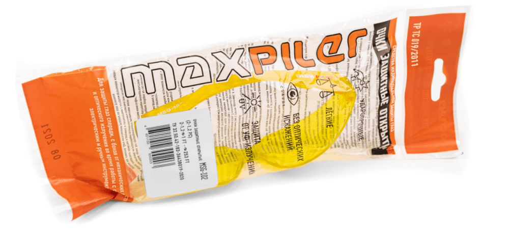 Очки защитные MAXPILER желтые (MSG-102)