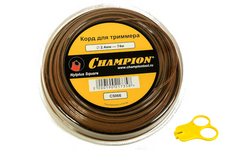 Леска триммерная CHAMPION Nylplus Square +нож 2.4х74м (C5066)