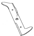 Нож для трактора левый верхний HUSQVARNA для CTH151 (5321863-85)