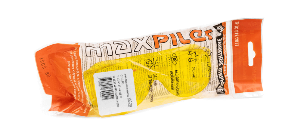 Очки защитные MAXPILER желтые (MSG-202)