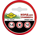 Леска триммерная DDE Speed line 1.6x12м (908-948)