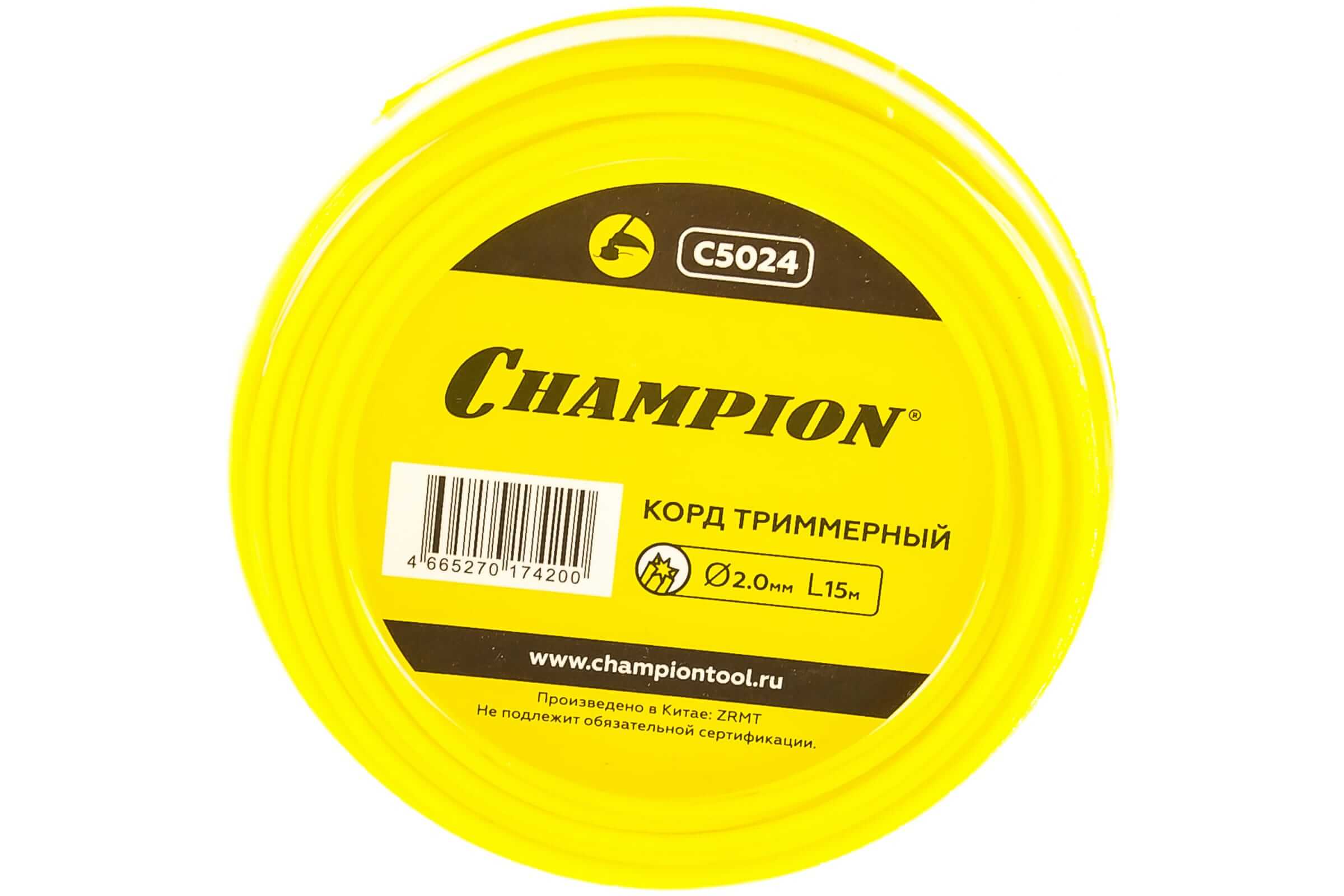 Леска триммерная CHAMPION Star 2.0х15м (C5024)