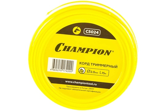 Леска триммерная CHAMPION Star 2.0х15м (C5024)
