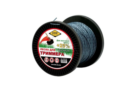 Леска триммерная DDE Steel rod line 2.0x126 (645-136)
