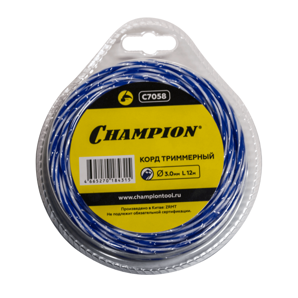 Леска триммерная CHAMPION Sky-cutter 3.0х12м (C7058)