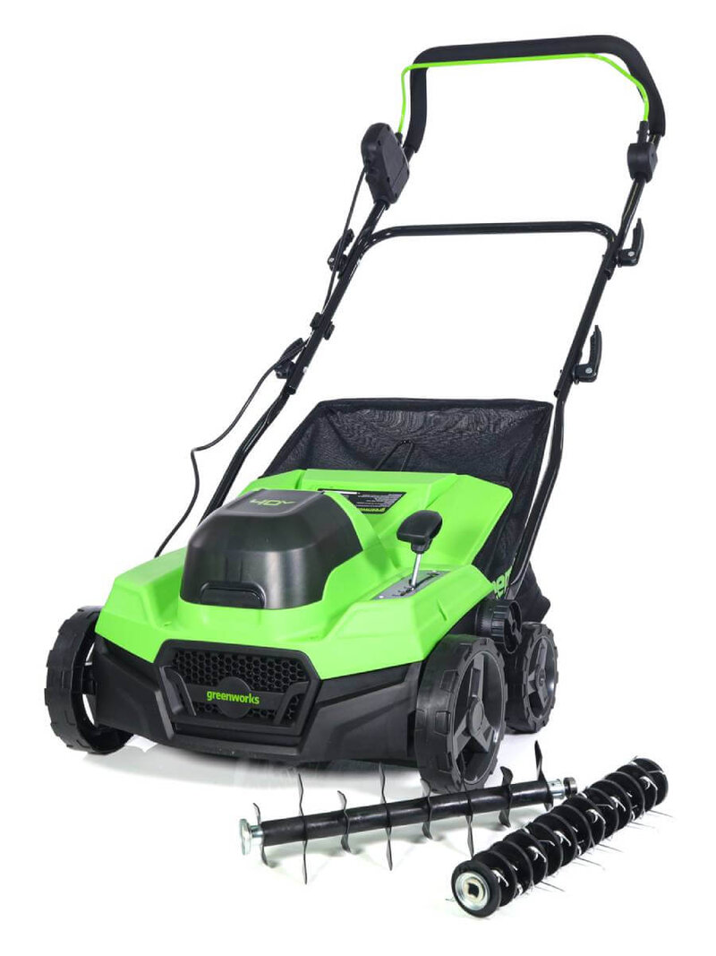 Аэратор-скарификатор аккумуляторный GREENWORKS GD40SC38IIK4 (2517607UB) [40В, 1х4.0 Ач, з/у]