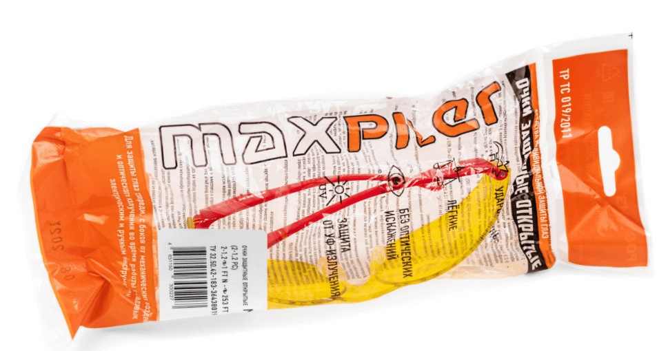 Очки защитные MAXPILER желтые (MSG-302)