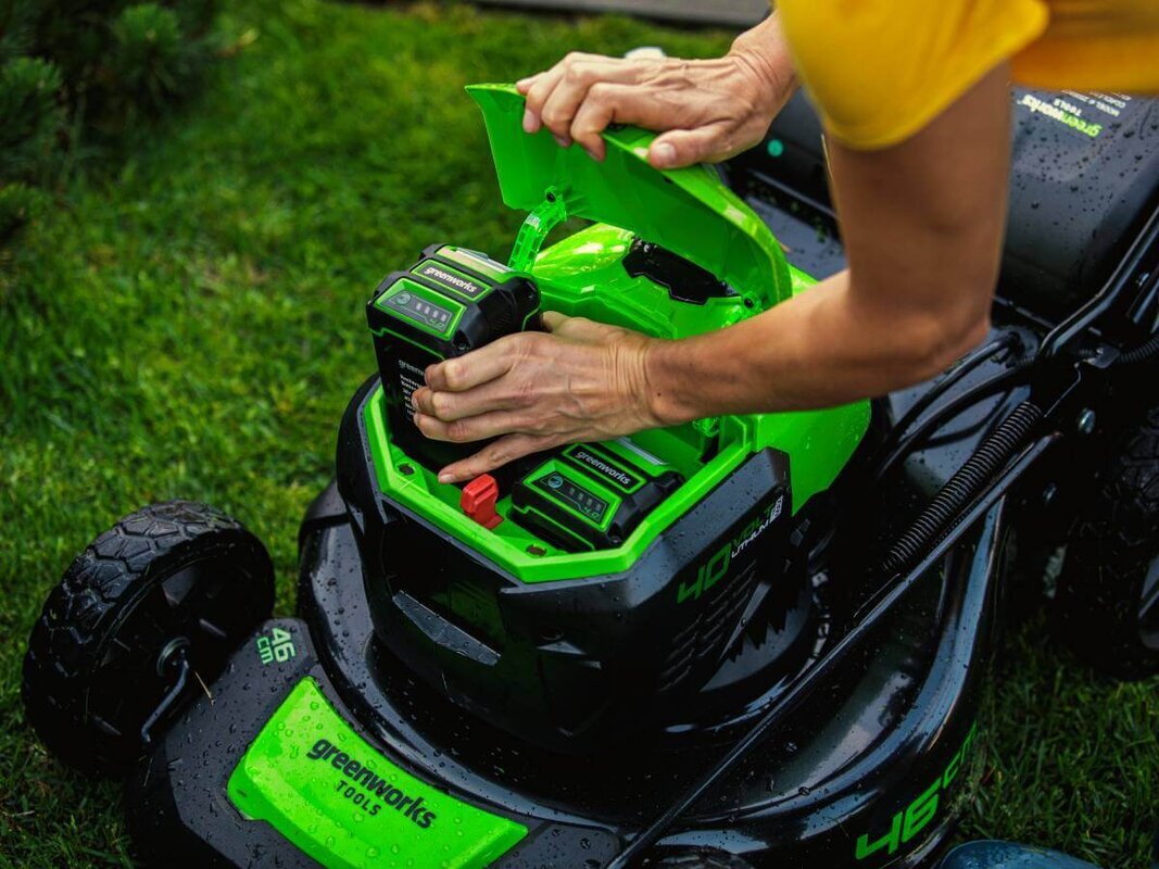 Газонокосилка аккумуляторная GREENWORKS GD40LM46SPK4 (2506807UG) [40В, 1х5.0 Ач, з/у]