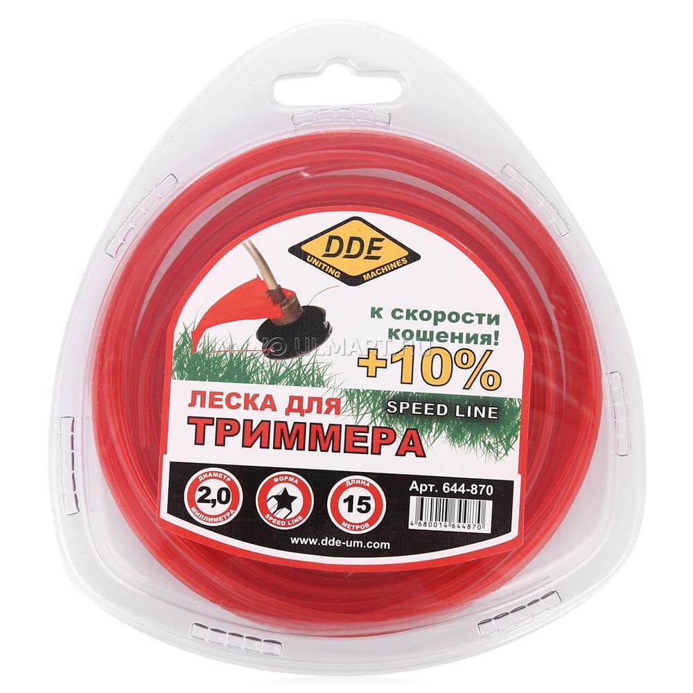 Леска триммерная DDE Speed line 2.0x15м (644-870)