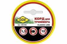 Леска триммерная DDE Classic line 1.3х12м (908-900)