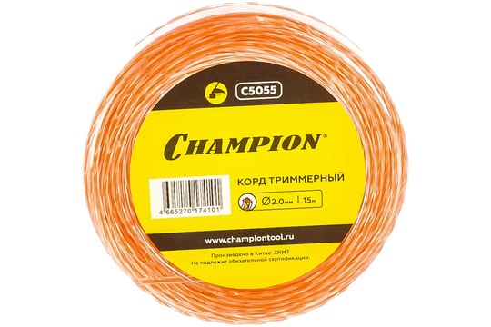 Леска триммерная CHAMPION Square Twist DUO 2.0х15м (C5055)