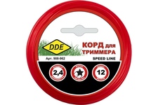 Леска триммерная DDE Speed line 2.4х12м (908-962)