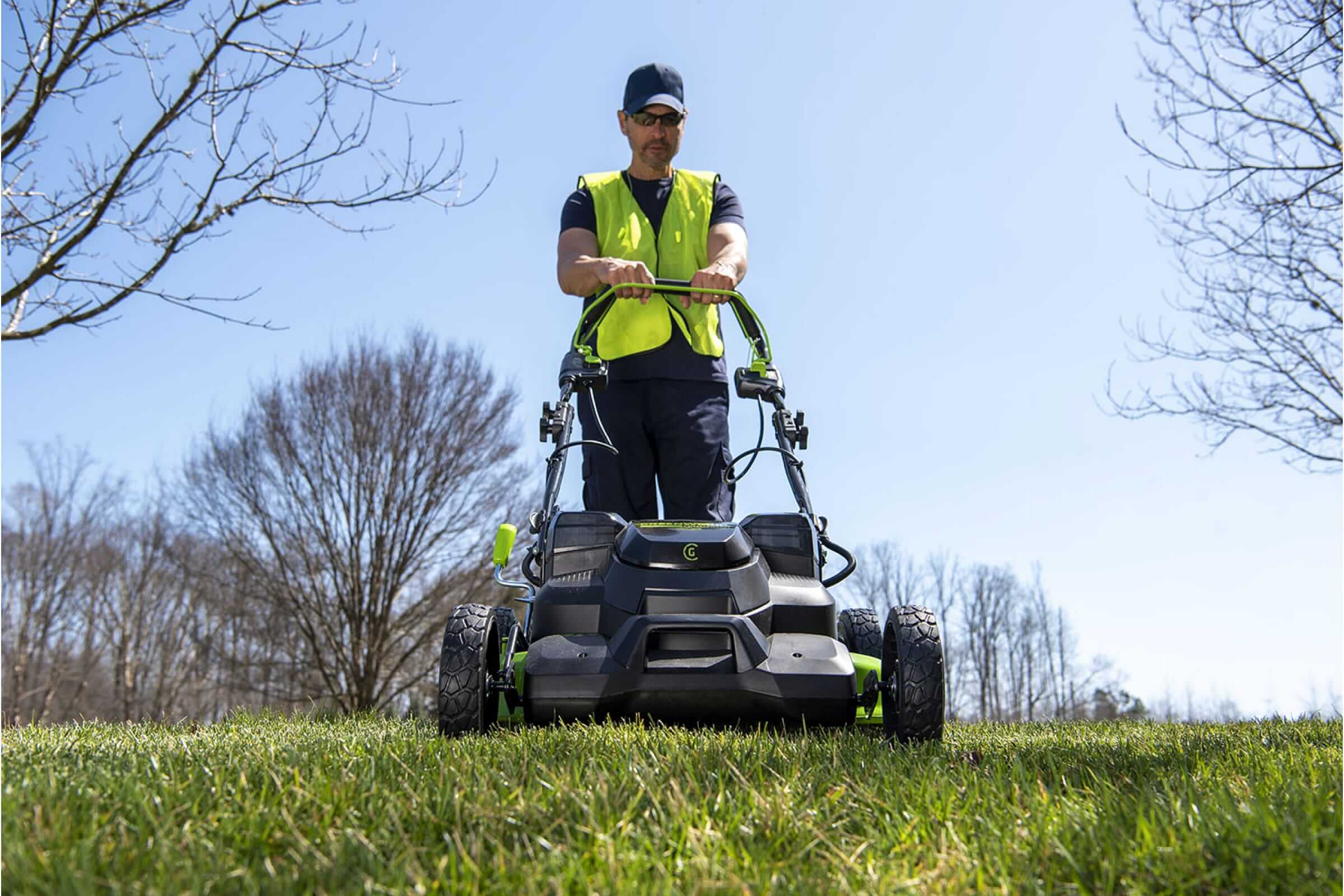 Газонокосилка аккумуляторная GREENWORKS GC82LM61S TwinForce (2515607) [82В, без акб и з/у]