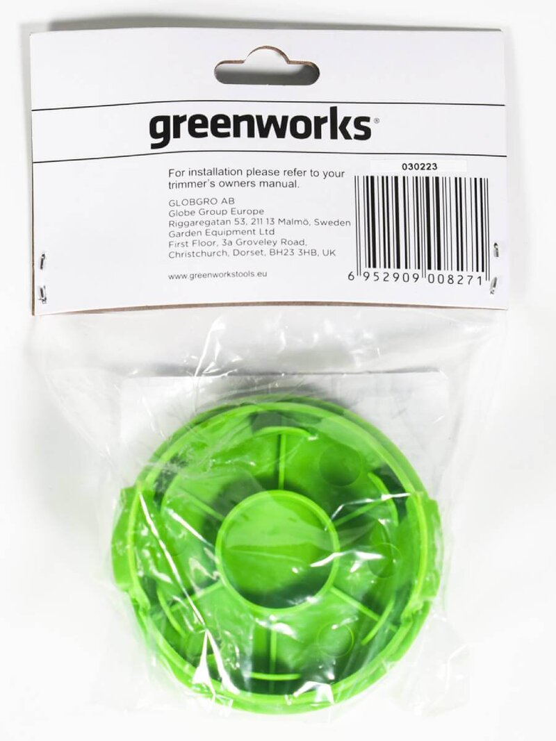 Крышка нижняя триммерной головки GREENWORKS для 21117/21227/2100007/2100107/2200107/2107207VA/2107107 (2908107)
