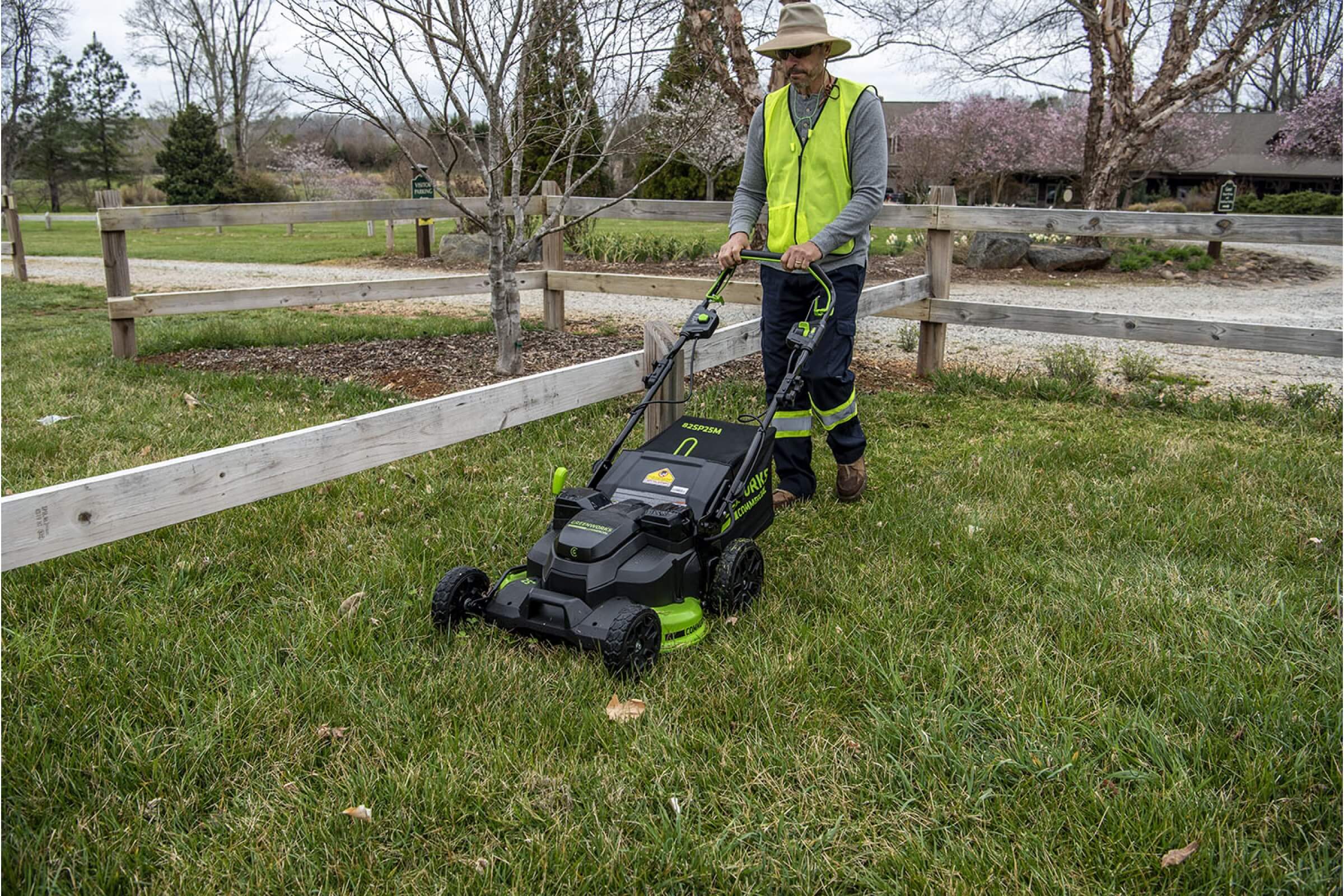 Газонокосилка аккумуляторная GREENWORKS GC82LM61S TwinForce (2515607) [82В, без акб и з/у]