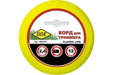 Леска триммерная DDE Classic line 2.4х12м (908-931)