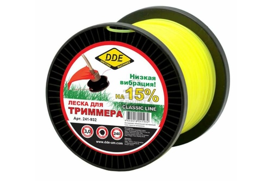 Леска триммерная DDE Classic line 3.0x240м (241-932)