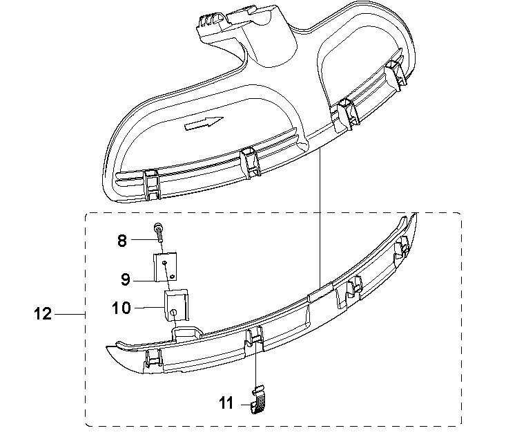 Кожух защитный HUSQVARNA 5373316-01 для травокосилок 143R/153R/333RJ/335RJx/333R