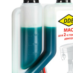 Масло 2-х тактное DDE минеральное, с дозатором, 1 литр (916-356)