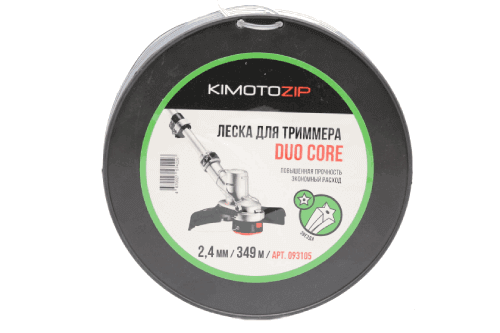Леска триммерная KIMOTO Duo Core 2.4х349м (093105)