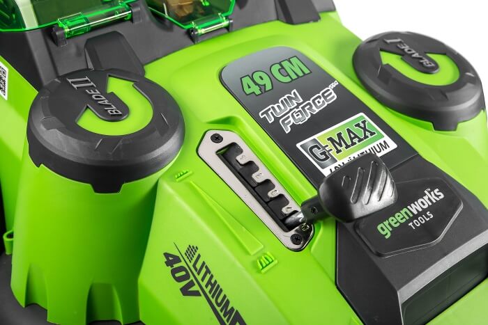 Газонокосилка аккумуляторная GREENWORKS G40LM49DBK4 TwinForce (2500207VB) [40В, 1х4.0 Ач, з/у]